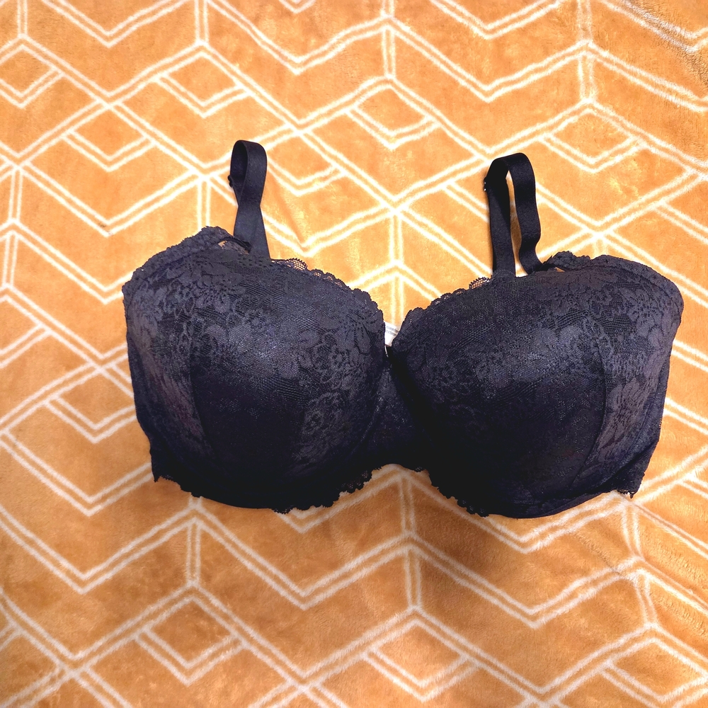 PINK Victoria's Secret | 34G | Black Lace Wink Lightly Lined Balconette Bra